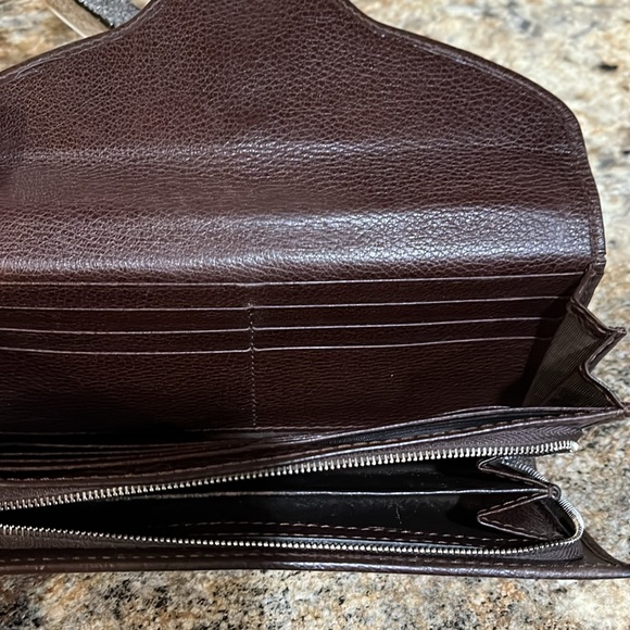 GUCCI EUC HORSEBIT 1955 LEATHER/CLOTH WALLET - Picture 7 of 9